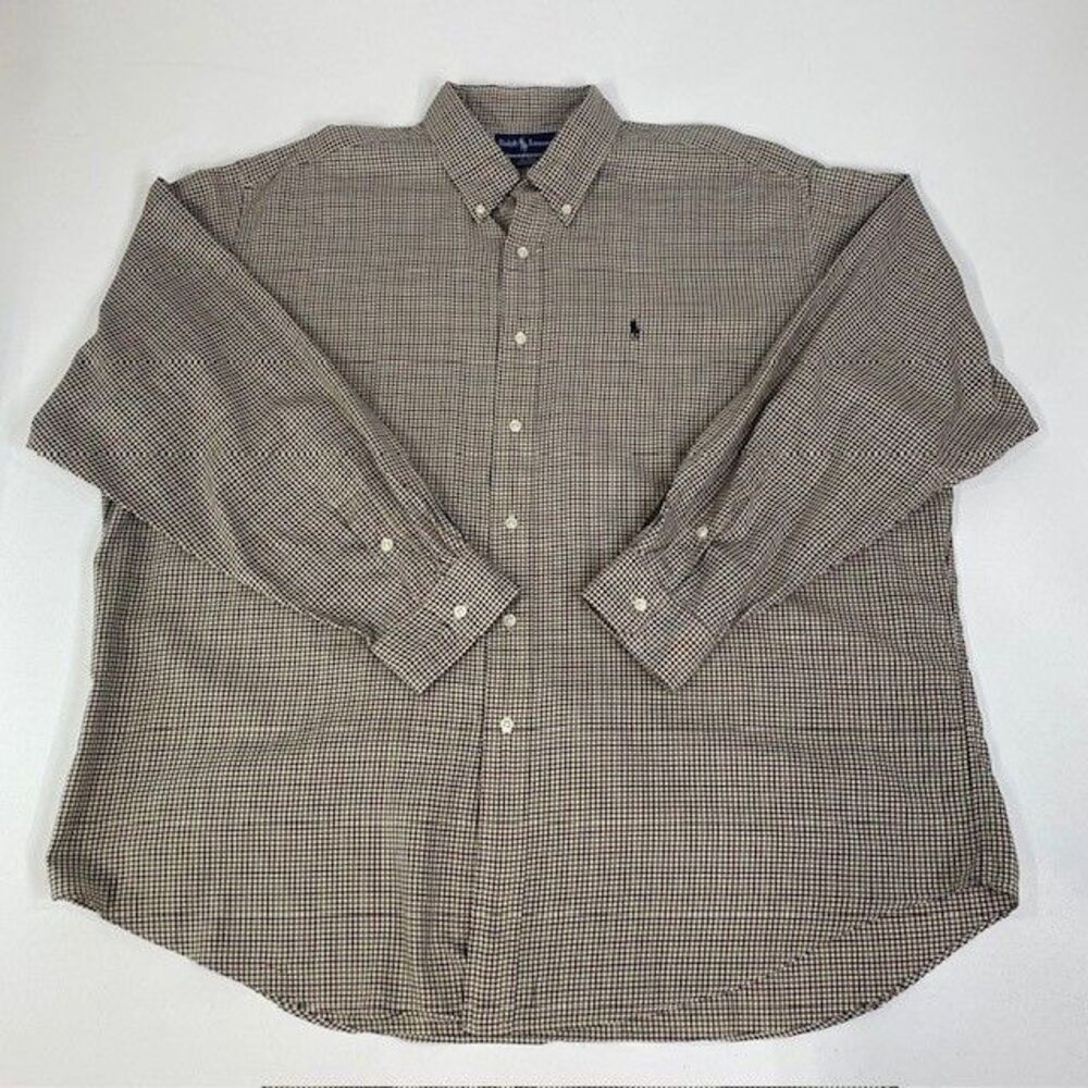 Ralph Lauren Blake Button Down Shirt Plaid Check‎ Cotton XXL